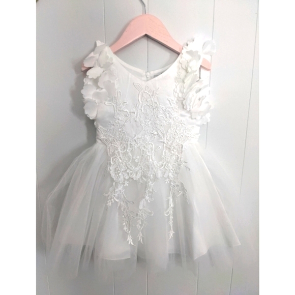 White Flower Girl Dress Trish Scully // 3T - Picture 1 of 8